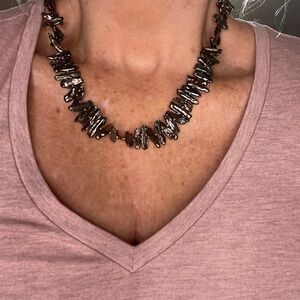 BAROQUE Pearl Black (dyed) Necklace.
Bohemian Beautiful!
Large Stylish Clasp.